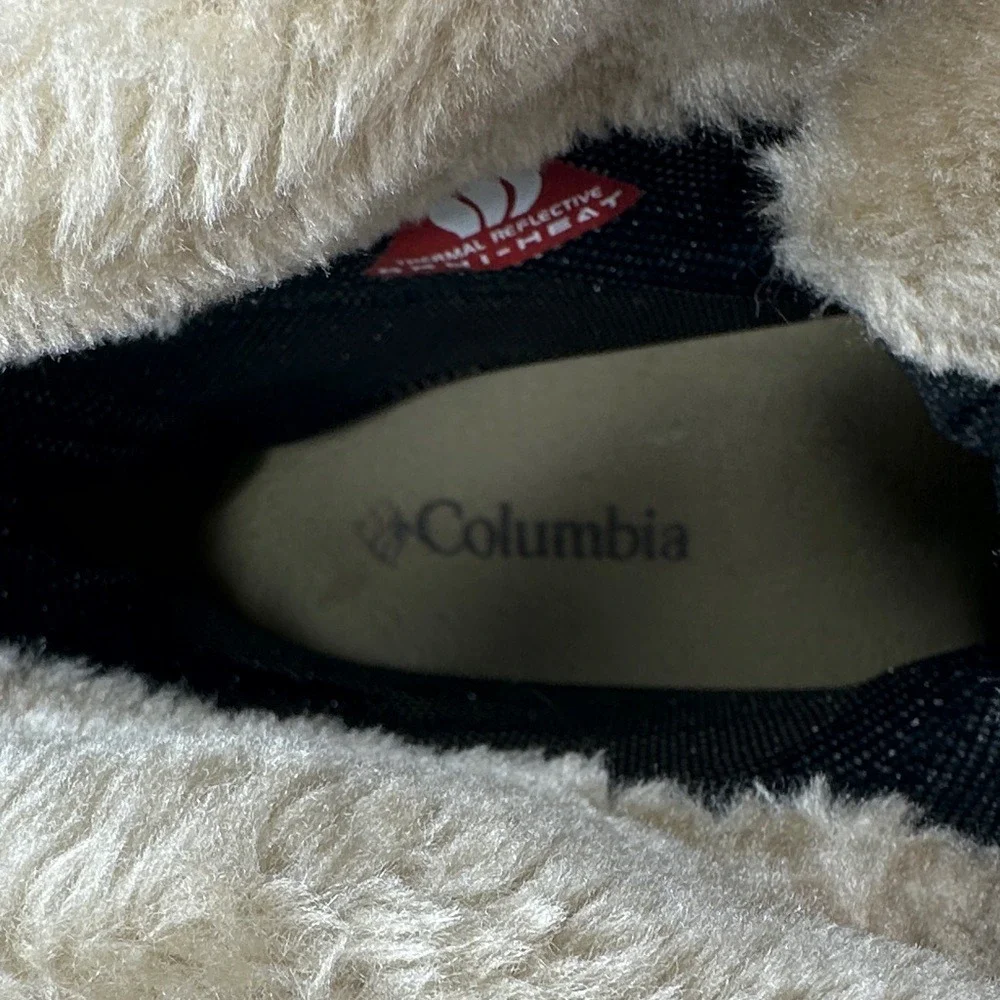 Columbia Waterproof Thermal Reflective Suede Faux‎ Fur Boots Size 10.5 Brown